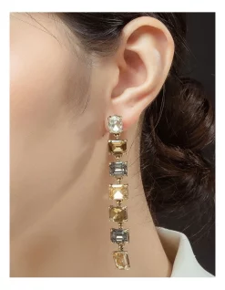 Hot Sale ❤️ Gregory Ladner Long Drop Jeweled Earrings In Champagne ⭐ -Cheap Earrings Shop unnamed file 729