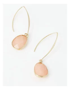 Best reviews of 😀 Basque Faceted Stone Drop Earring In Blush 😍