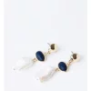 Deals ✔️ Trent Nathan Statement Pearl & Stone Drop Earring In Blue ✨