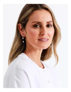 Flash Sale 😉 Trent Nathan Stone & Pearl Long Drop Earring In Blue 🌟 -Cheap Earrings Shop unnamed file 754