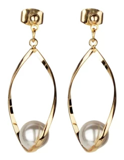 Top 10 🎁 Gregory Ladner Teardrop Drop Centre Pearl Earring In Gold 😀