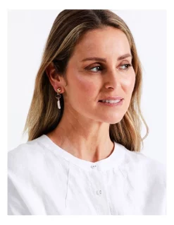 Outlet 🎁 Trent Nathan Pearl & Tiger's Eye Stone Drop Earring In Pearl ✔️ -Cheap Earrings Shop unnamed file 771