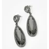 Best reviews of 💯 Wayne Cooper Teardrop Stone Earring In Gunmetal 👏