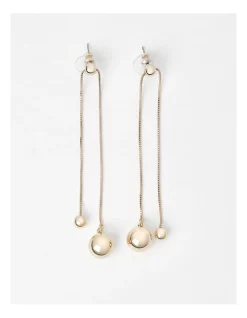 Wholesale 🎉 Trent Nathan Long Drop Ball Gold Earrings 😍