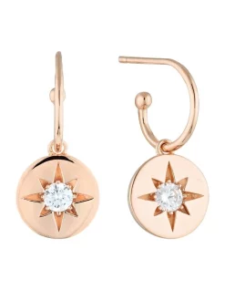 Cheapest ✔️ Georgini Stellar Lights Rose Gold Drop Hoop Earrings 🔥