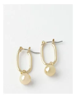 Outlet ❤️ Piper Ball Drop Gold Huggie Earrings 👍