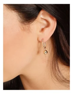 Outlet ❤️ Piper Ball Drop Gold Huggie Earrings 👍 -Cheap Earrings Shop unnamed file 841