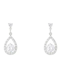 Best reviews of 👏 Gregory Ladner Teardrop Shape Cubic Zirconia Silver Earrings 🧨