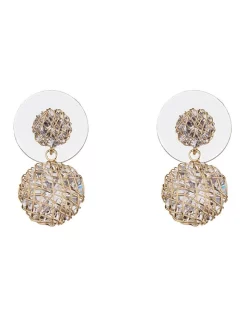 Flash Sale 😀 Gregory Ladner Caged Diamante Gold Drop Earring 👍