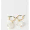 Flash Sale 😉 Basque Flat Pearl Drop Earrings In Gold 🔔 -Cheap Earrings Shop unnamed file 869