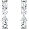 Best deal 🔥 Swarovski Tennis Deluxe Mixed Pierced Silver Ear Climber Earrings 🔥 -Cheap Earrings Shop unnamed file 873