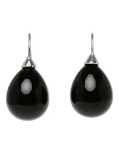Outlet 👏 Barcs Pearl Jet Black Earrings 🎁