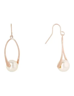 Cheap 🧨 Gregory Ladner Oval Metal Drop With Faux Pearl Rose Gold Earrings ✨ -Cheap Earrings Shop unnamed file 893