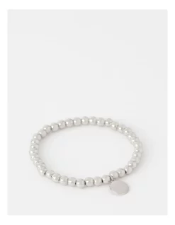 Cheap 😉 Piper Charm Stretch Silver Bracelet ✔️