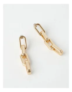 Coupon 😍 Wayne Cooper Paper Clip Chain Matte Earrings In Gold 💯