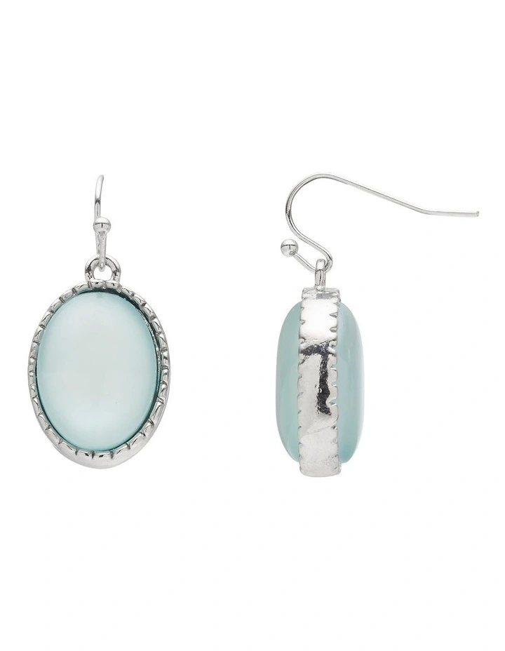 Promo π₯° Barcs Oval Stone Drop Earring In Green β 4 Promo π₯° Barcs Oval Stone Drop Earring In Green β - Image 2