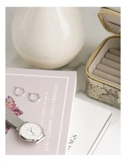 Buy 🔔 Piper Sleeper Silver Hoop Earrings 😉 -Cheap Earrings Shop unnamed file 98